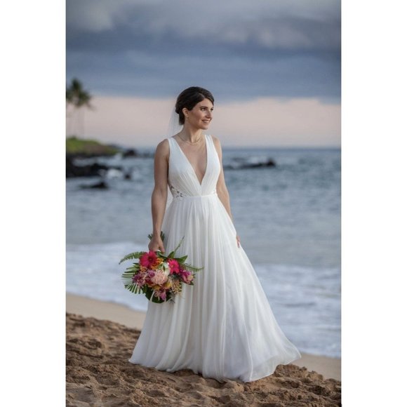 BHLDN Jenny Yoo Elinor Wedding Gown Size 6 NEW - Picture 15 of 16